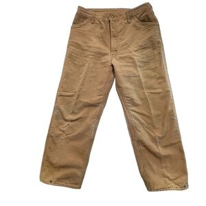 Vintage Carhartt 62WQ Quilted Duck Canvas Pants Size 38 x 30 Workwear Knee Hole